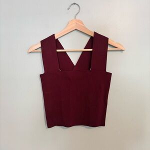 SEEK THE LABEL burgundy crop top size small EUC